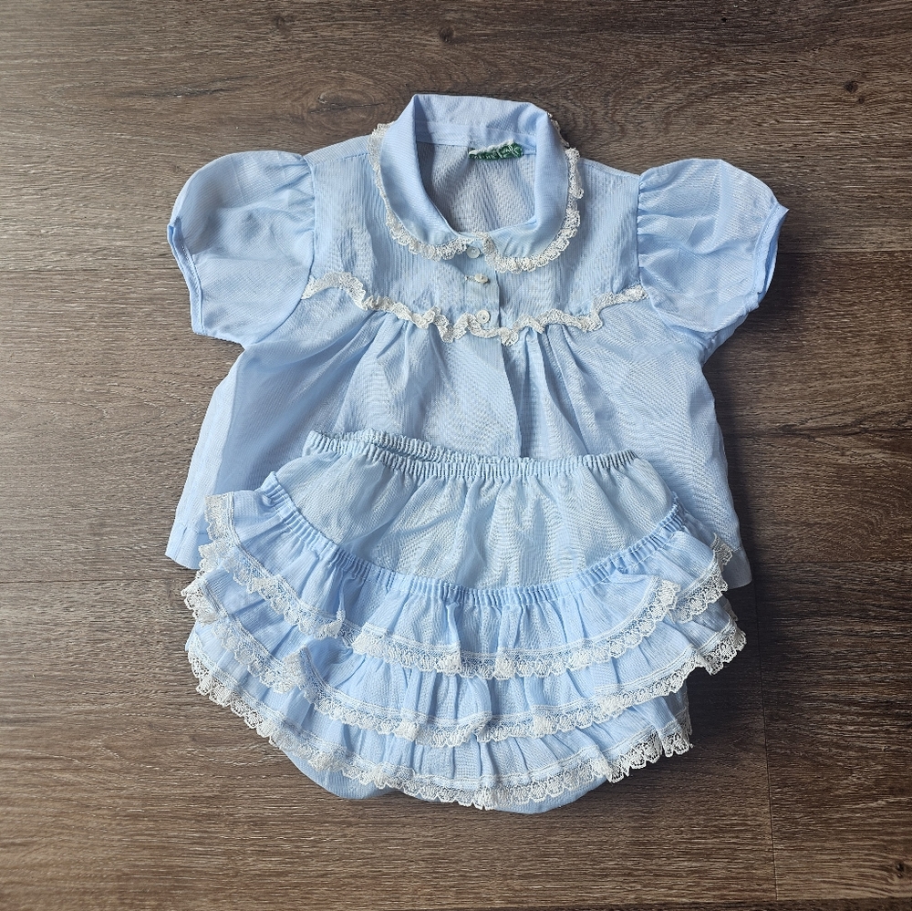 Vintage baby girl bloomers set